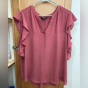 Banana Republic, Pink / Rosy Ruffle Sleeve Blouse